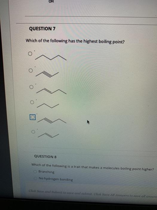 Solved Which of the following molecules is most soluble in | Chegg.com