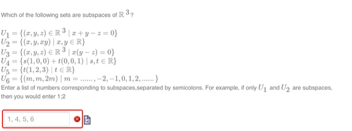 Solved Which Of The Following Sets Are Subspaces Of R37 U Chegg Com