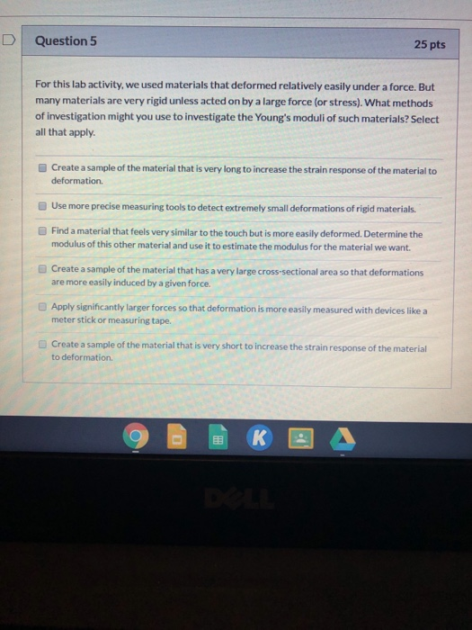 Solved Question 5 25 pts For this lab activity, we used | Chegg.com
