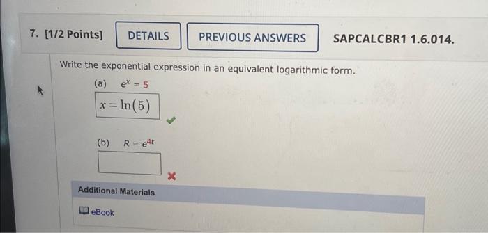 Solved Write the exponential expression in an equivalent | Chegg.com