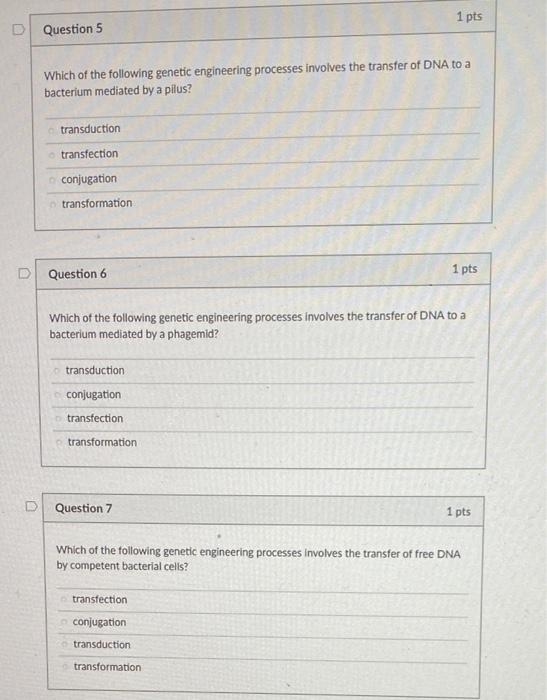 Solved 1 pts D Question 1 Which of the following is the best | Chegg.com