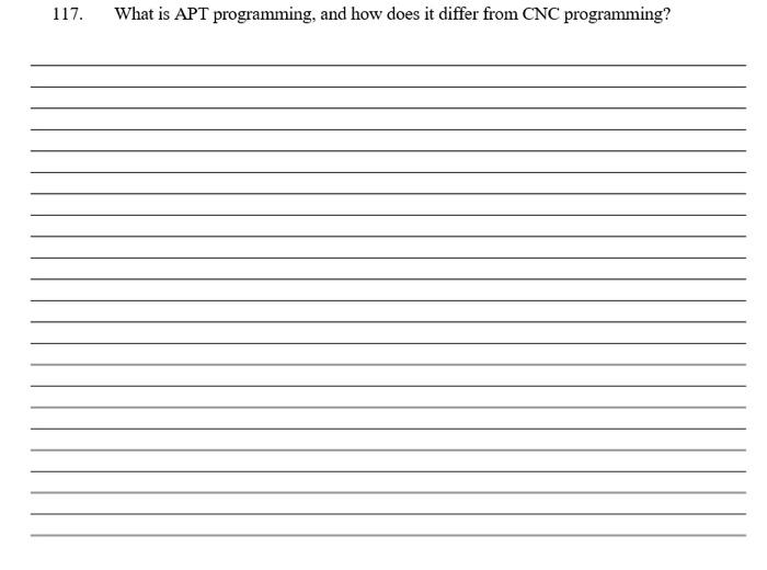 Solved 117. What Is Apt Programming, And How Does It Differ 