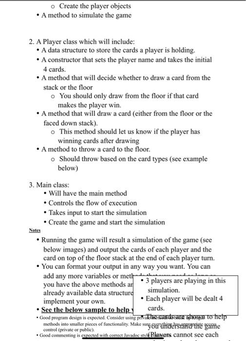 Solved please answer in java and also the main class to test | Chegg.com