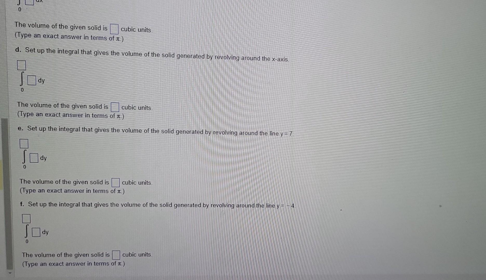 Solved Use the shell method to find the volume of the solid | Chegg.com