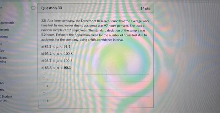 Solved 33) At a large company, the Director of Research | Chegg.com