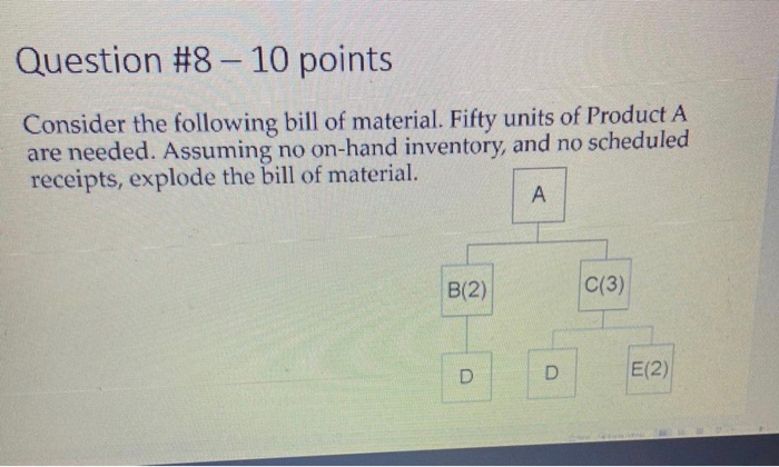 Solved Question #8 - 10 points Consider the following bill | Chegg.com