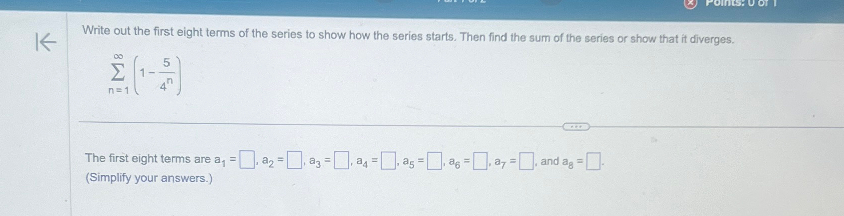 Solved Write out the first eight terms of the series to show | Chegg.com
