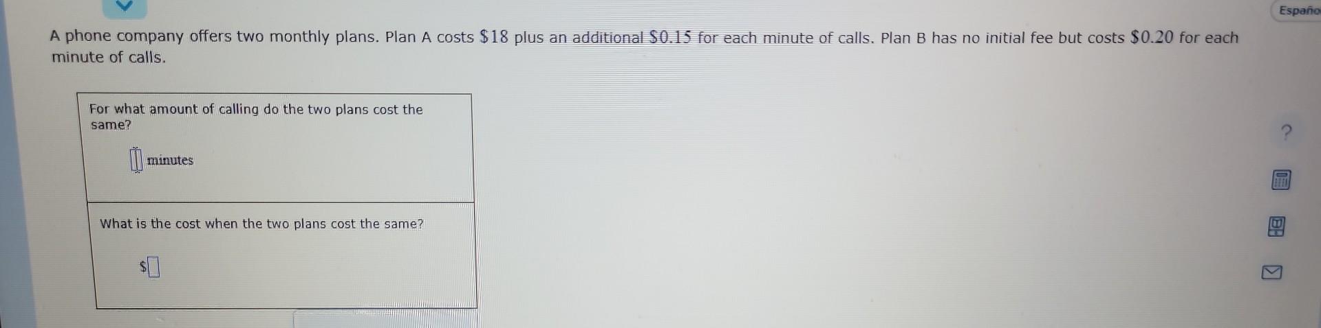 Solved A phone company offers two monthly plans. Plan A | Chegg.com