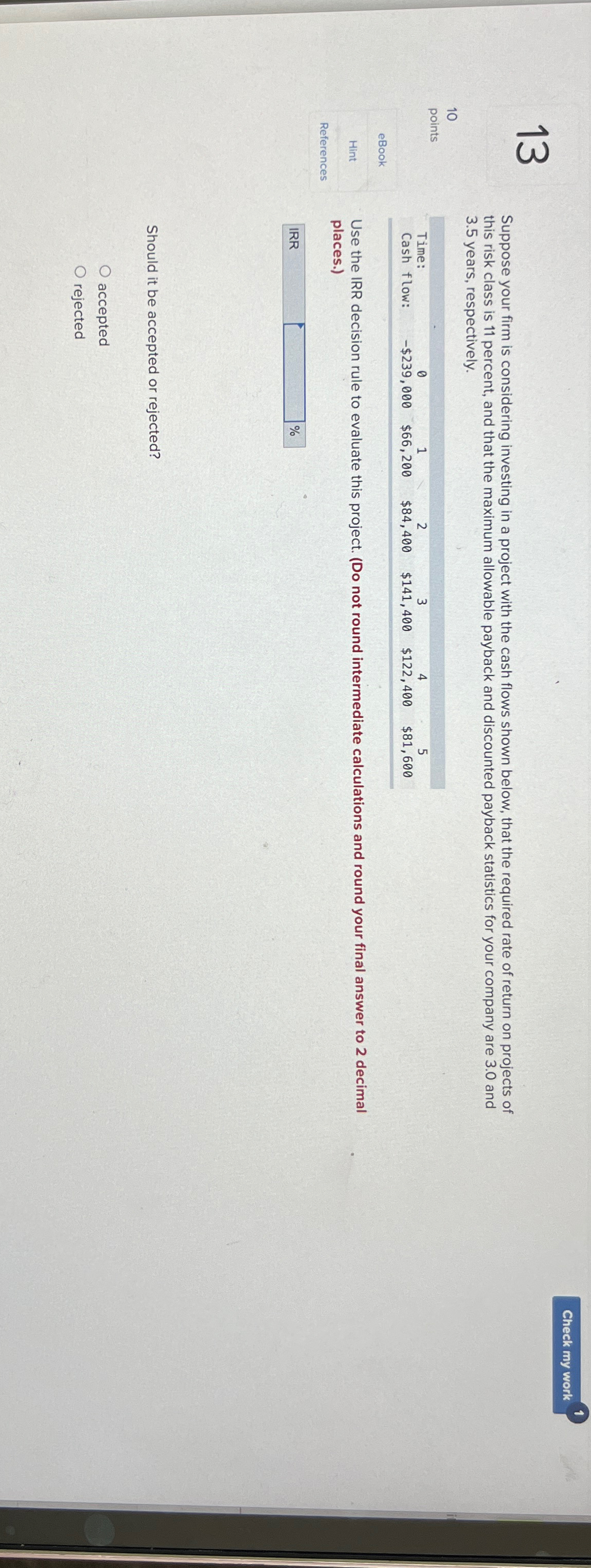 Solved Please answer all parts of question correctly. Thank | Chegg.com