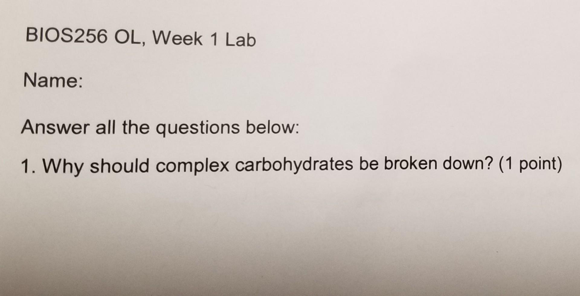 Solved BIOS256 OL, Week 1 Lab Name: Answer All The Questions | Chegg.com