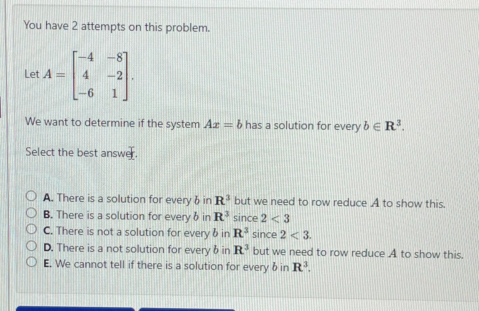 Solved You have 2 ﻿attempts on this problem.Let | Chegg.com