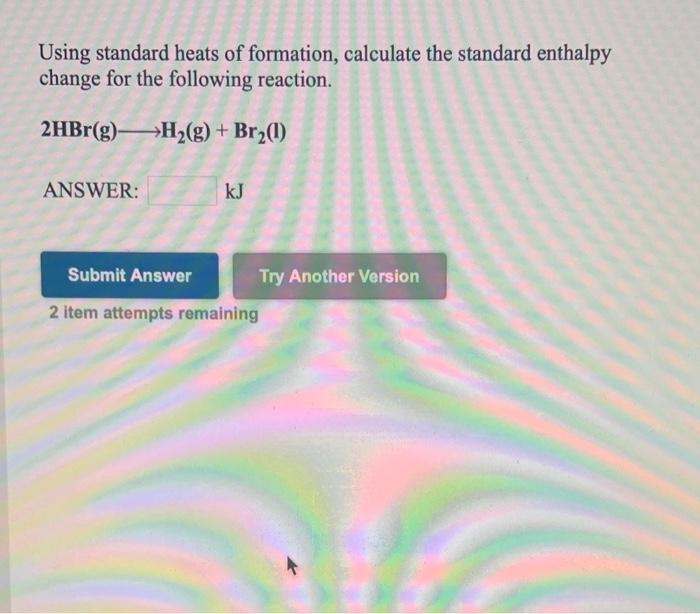 Solved Using Standard Heats Of Formation, Calculate The | Chegg.com