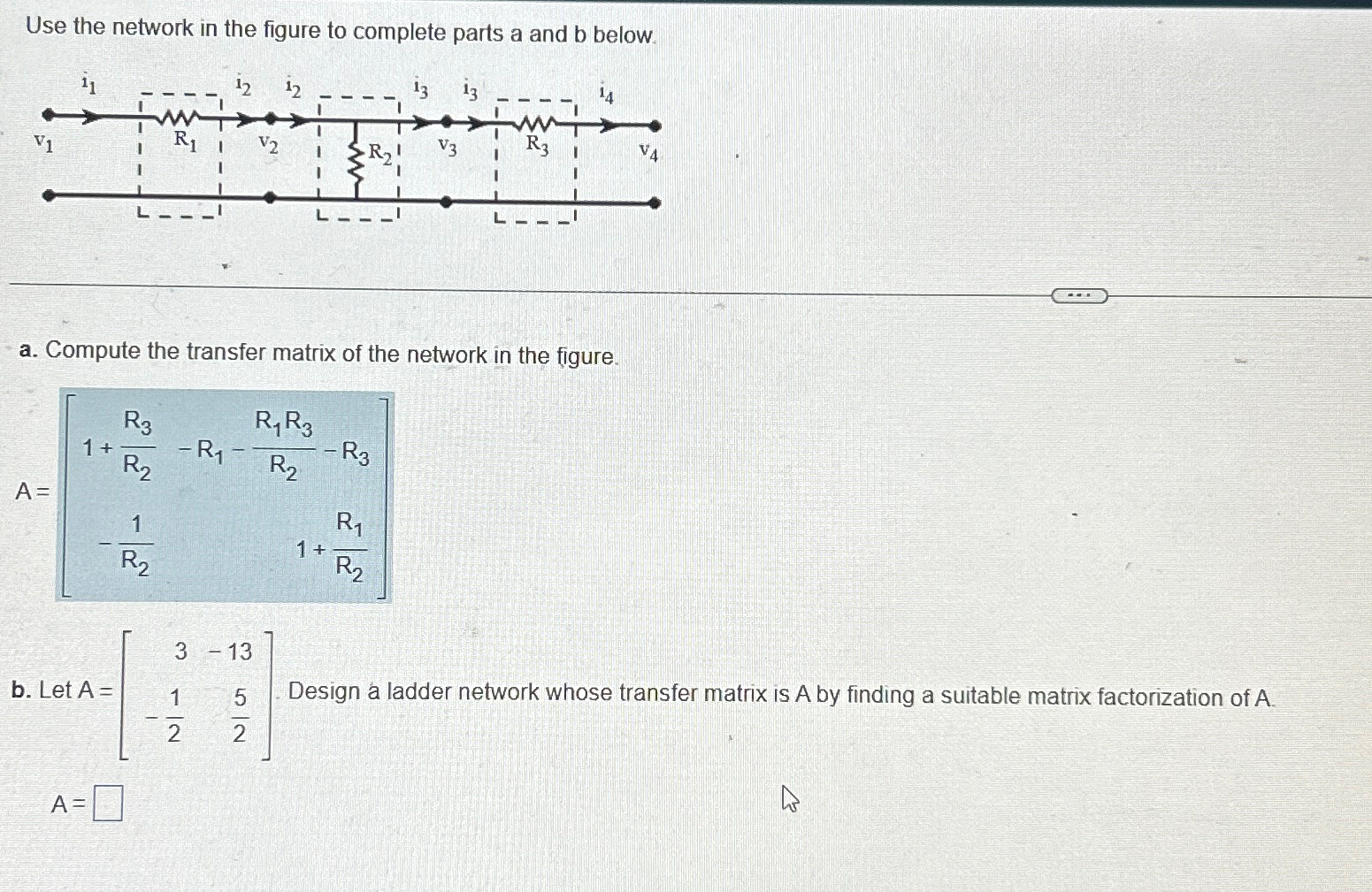 Solved Use the network in the figure to complete parts a and | Chegg.com