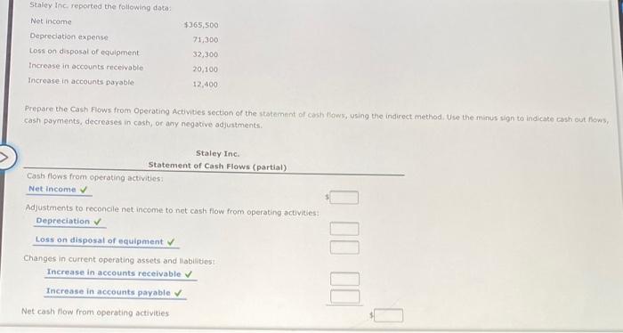 solved-staley-inc-reported-the-following-data-net-income-chegg