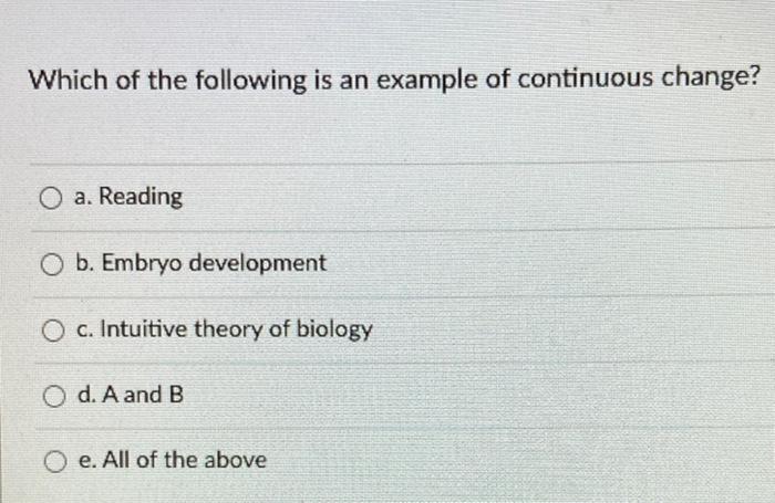 Solved Which of the following is an example of continuous | Chegg.com