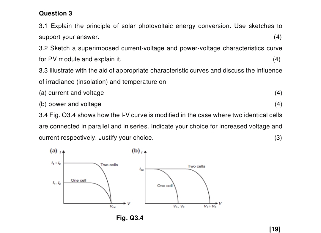 Solved Question 33.1 ﻿Explain the principle of solar | Chegg.com