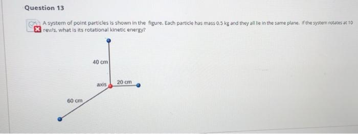 Solved Question 13 A system of point particles is shown in | Chegg.com