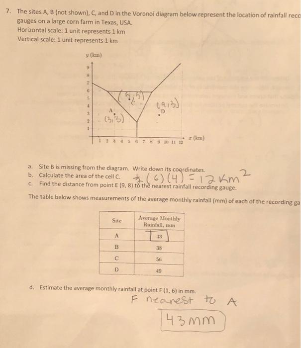 Solved 7 The Sites A B Not Shown C And D In The Chegg Com