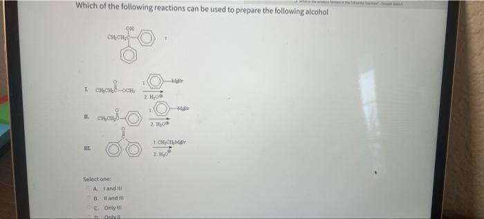 Solved Which of the following reactions can be used to | Chegg.com