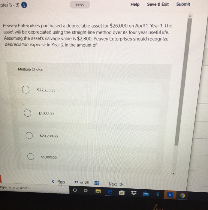 Solved (Chapter 5 - 9) Saved Help Save & Exit Submit Ngu | Chegg.com