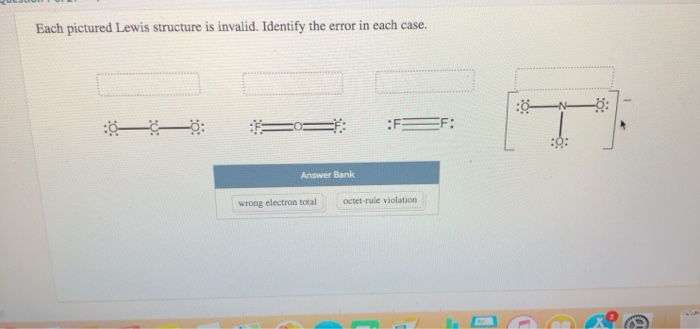 Solved Each pictured Lewis structure is invalid. Identify | Chegg.com