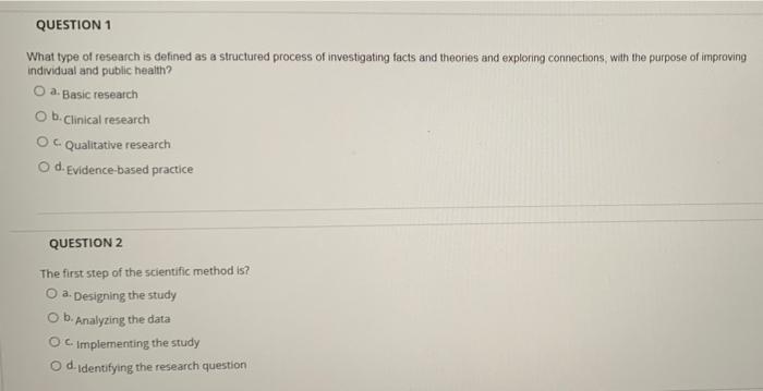 which type of research requires research question and hypotheses