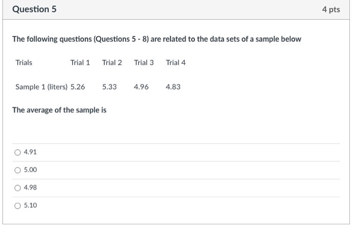 Solved Question 5 4 pts The following questions (Questions 5 | Chegg.com