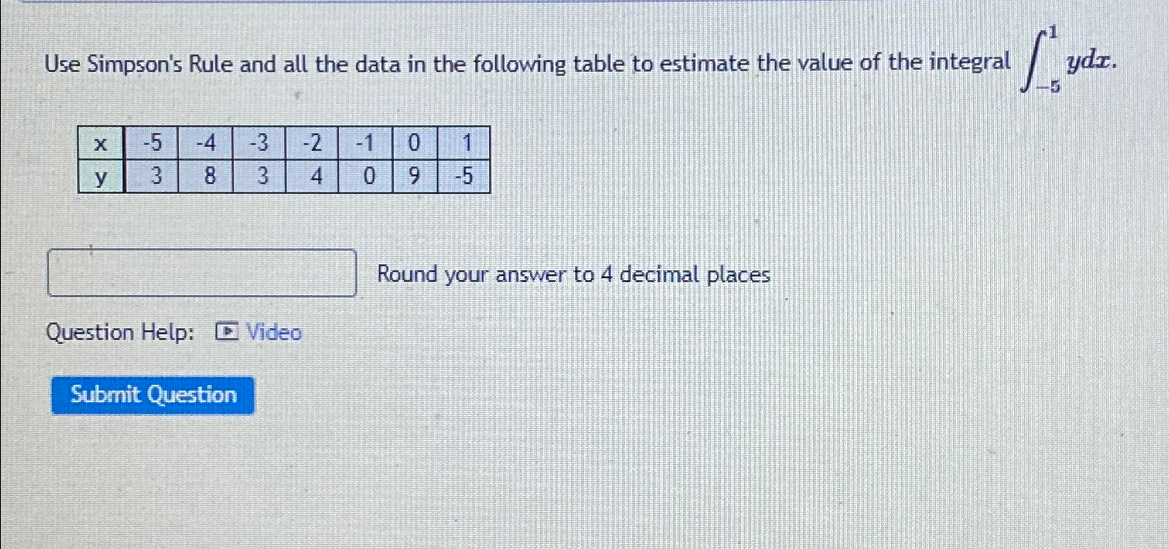 Solved Use Simpson's Rule and all the data in the following | Chegg.com