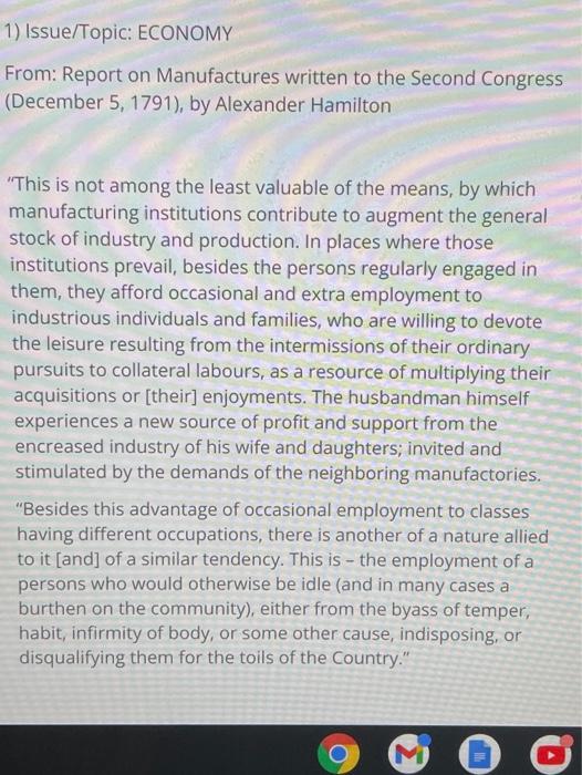 Alexander hamilton report on hotsell the subject of manufactures