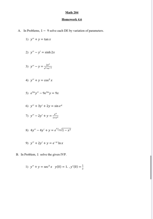 Solved 1) Determine the largest interval / on which there | Chegg.com