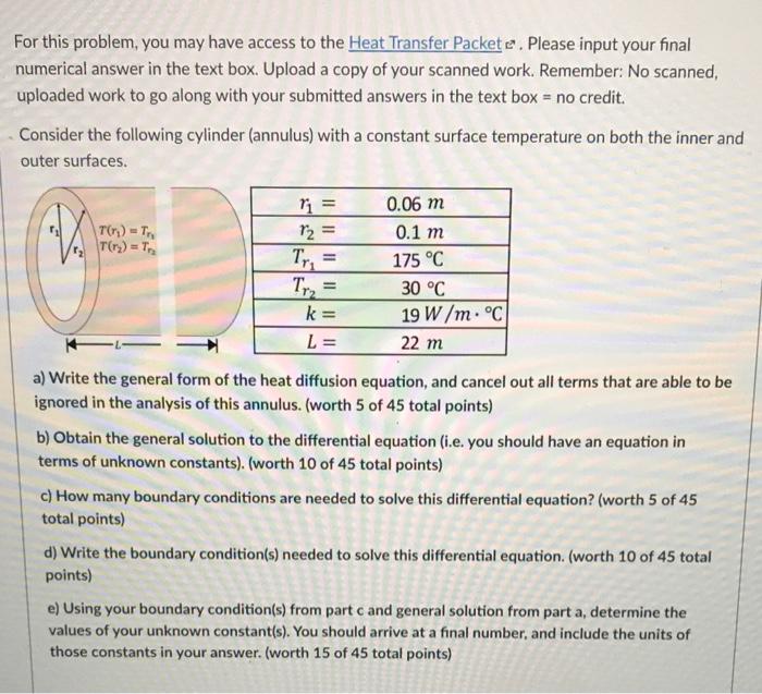 Solved For This Problem, You May Have Access To The Heat | Chegg.com