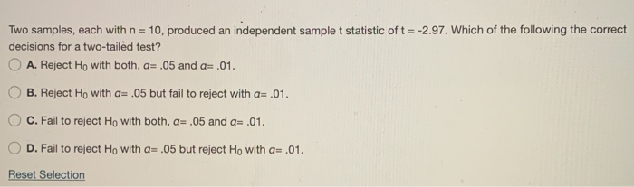 Solved Which Of The Following Research Situations Would Be | Chegg.com