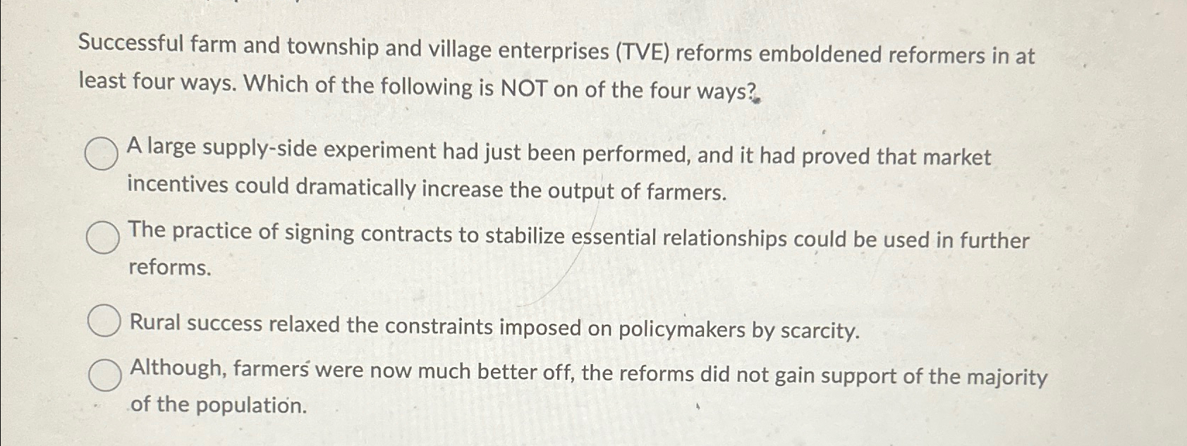 Solved Successful farm and township and village enterprises