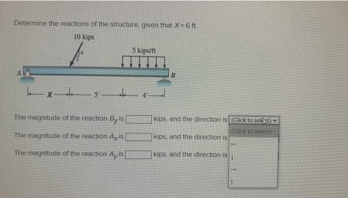 Solved Determine the reactions of the structure, given that | Chegg.com
