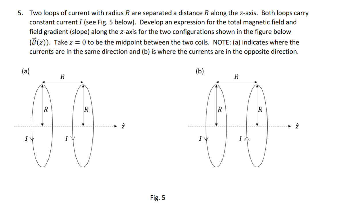 Solved Two loops of ﻿current with radius R ﻿are separated a | Chegg.com