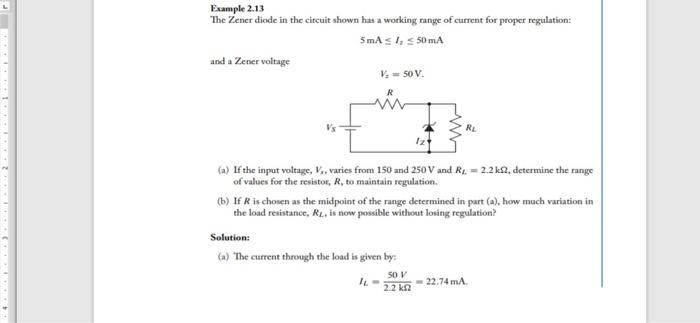 Solved Q2. A) The Zener Diode In The Circuit Shown In Figure | Chegg.com