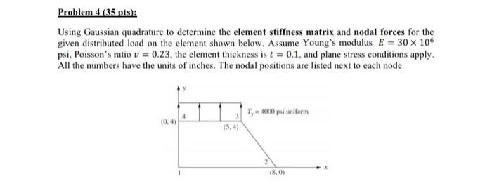 Problem 4 (35 pts): Using Gaussian quadrature to | Chegg.com