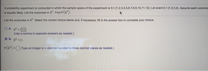 Solved A probability experiment is conducted in which the | Chegg.com