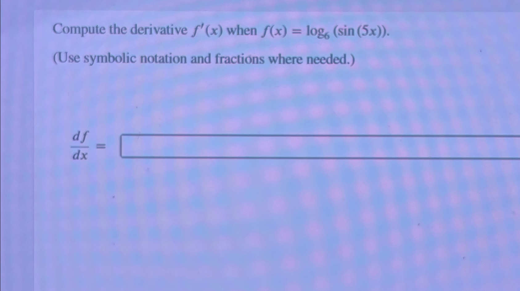 Solved Compute The Derivative F X ﻿when