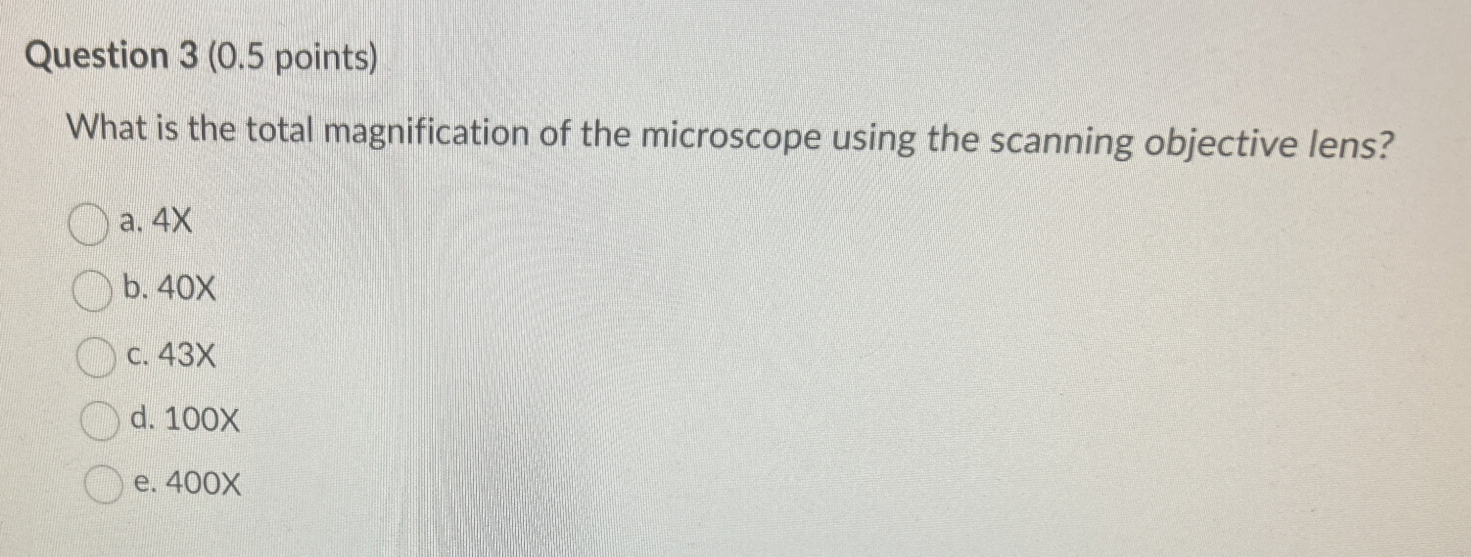 Solved Question 3 ( 0.5 ﻿points)What is the total | Chegg.com