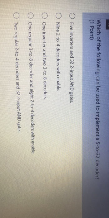 Solved Which of the following can be used to implement a | Chegg.com