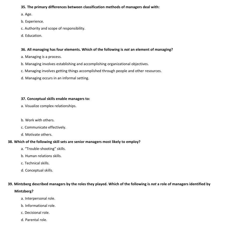 Solved 35. The primary differences between classification | Chegg.com