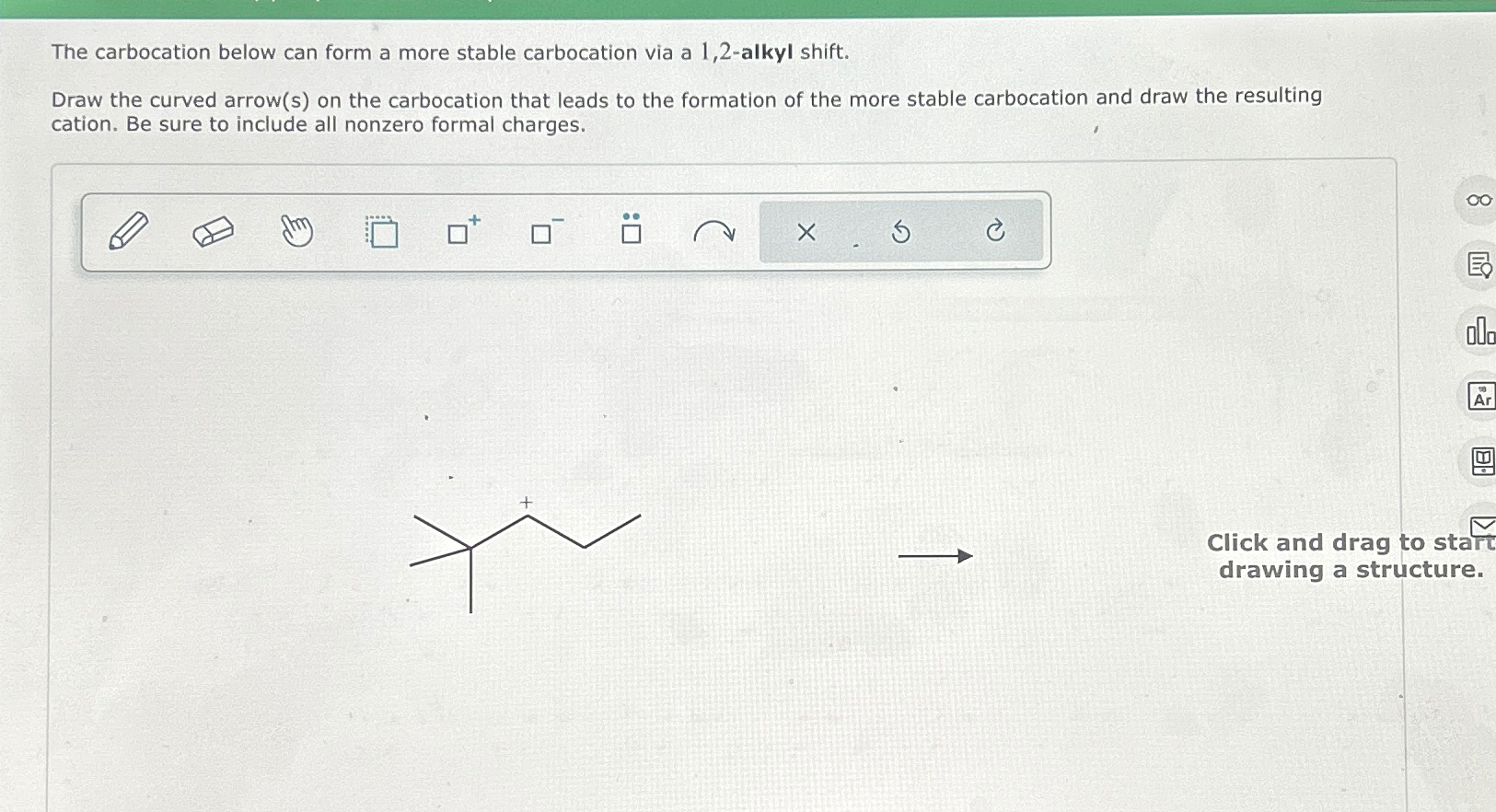 Solved The carbocation below can form a more stable | Chegg.com