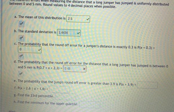 Solved measuring the distance that a long jumper has jumped | Chegg.com