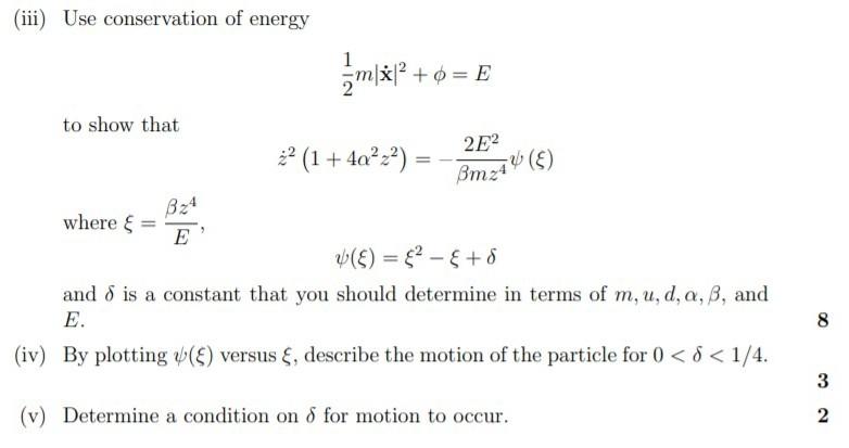 Solved B2 Consider The Motion Of A Particle On A Smooth Chegg Com