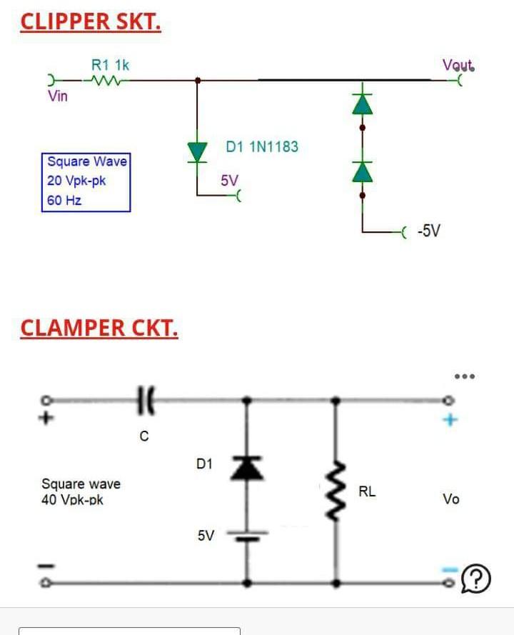 CLIPPER SKT. CLAMPER CKT. Refer to the clipper ckt.,