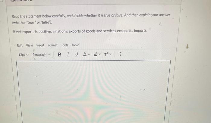 Solved Read the statement below carefully, and decide | Chegg.com