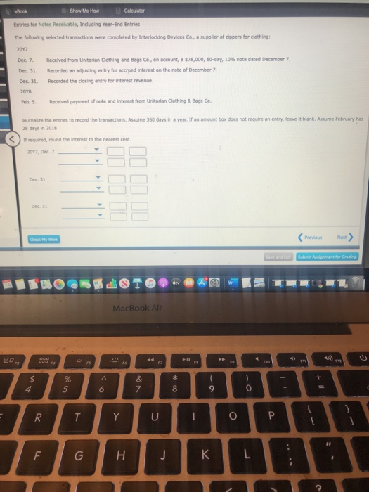 Solved ebook Show Me How Calculator Entries for Notes | Chegg.com