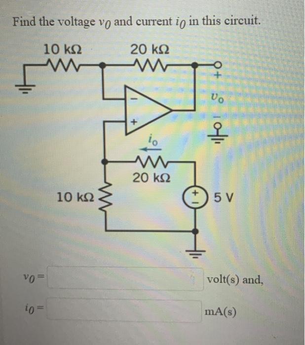Solved Find the voltage vo and current io in this circuit. | Chegg.com