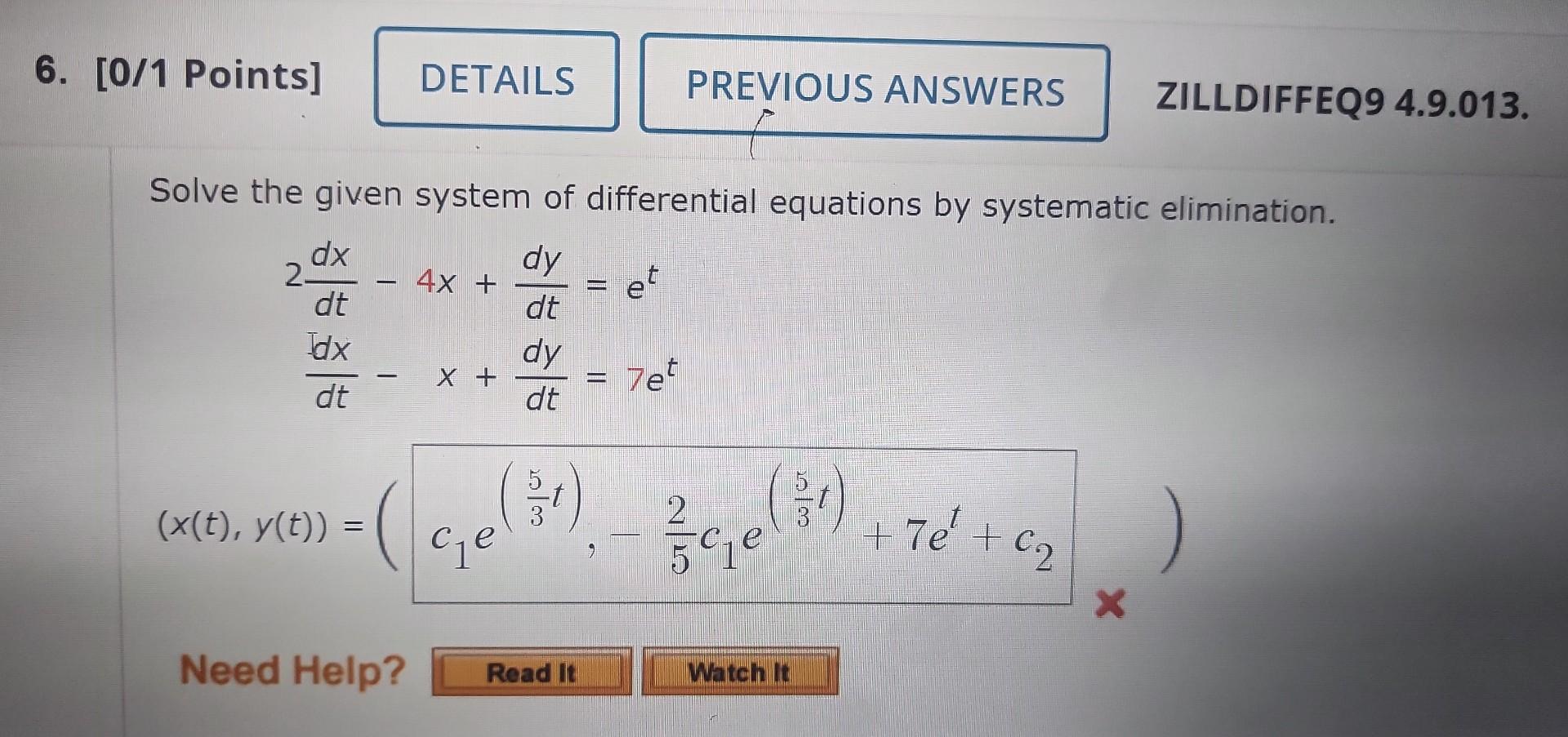 solve system of differential equations wolfram alpha